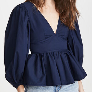 STAUD Luna Top in Blue